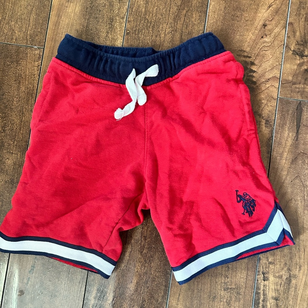 U.S. Polo Assn. Red and Blue Athletic Shorts kids size 6-7 like new